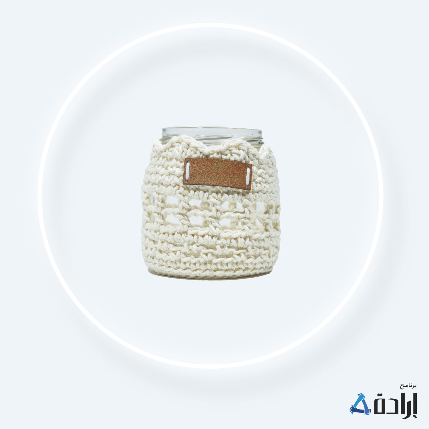 فازة مع غطاء كروشية